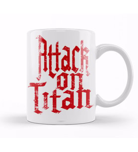 Attack On Titan  Font    Logo Kupa Bardak Porselen