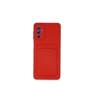Samsung Galaxy A14 4g Kılıf Kelvin Kartvizitli Silikon - Kırmızı