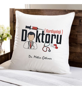 Kişiye Özel Doktorlara Hediye Kare Yastık
