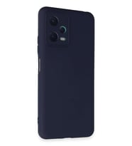Redmi Note 12 5G Kılıf Nano içi Kadife Silikon - Lacivert