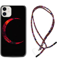 Apple iPhone 11 12 13 Mini Kılıf Boyun Asklı Rasta Silikon Red Moons 1747