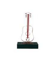 pilelistore Obje Gitar Ahşap Standlı Biblo Dekoratif Ev Ofis Hediyelik