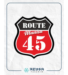 45 Manisa Sticker 10x10 cmRenkli Sticker