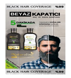 Sampoo Saç Siyahlaştırıcı Şampuan Saç Rengi Yenileyici Şampuan Unisex, Naturaline
