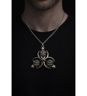 Osmanlı Arma Figürlü Kolye – Antik Görünümlü Metal Zincir Kolye