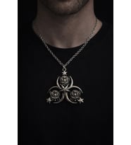 Osmanlı Arma Figürlü Kolye – Antik Görünümlü Metal Zincir Kolye