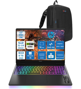 Hp Omen Max 16-WAH0022NT Intel Core Ultra 9 275HX 32GB Ddr5 4tb SSD + 4tb SSD 16GB Nvıdıa RTX5080 16 Inç 3ms 500NIT Wqxga 240Hz Windows 11 Home Siyah OB88F2EAW04 + Zetta Çanta