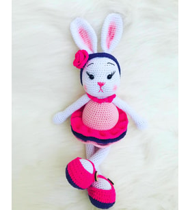 Şirin Tavşan Amigurumi Organik Oyuncak