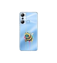 Infinix Hot 20i ile Uyumlu Splash Arı Tasarımlı Şeffaf Silikon Kılıf