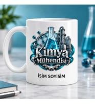 Kimya Mühendisi Kupa Bardak Molekül ve Laboratuvar Kabı Tasarımı