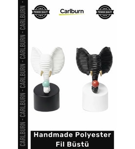#Büst Gücü Şansı Temsil Eden El İşçiliği Detaylı Doku Polyester Özel Tasarım Polyester Fil Büstü