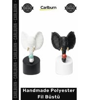 #Büst Gücü Şansı Temsil Eden El İşçiliği Detaylı Doku Polyester Özel Tasarım Polyester Fil Büstü