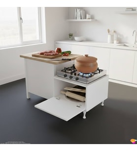 Eliusta Defne Çok Amaçlı Mutfak Kiler Dolabı Set Üstü Ocak Altı Modülü Ekmeklik 60x45x56 cm