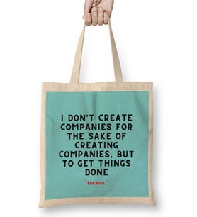 Elon Musk Quotes - Motivation İnspiration Success Work Gifts Bez Çanta Uzun Saplı