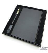 B.Houston SG190 16Gb Usb Bellek + Mat Siyah Altın Roller Kalem + İsme Özel Defter Kutulu Set  Hepsi İsme Özel