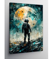 Kanvas Tablo Dolunay Ve Astronot