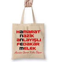 Anneler Günü Annelere Hediye 022 Bez Çanta Uzun Saplı