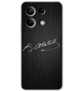 Redmi Note 13 5G Kılıf HD Desen Baskılı Kılıf - İmza Atatürk