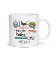 Sürekli Diyet Yapan Kadınlara Pazartesi Başlayan Diyet Kupa Bardak Hediye