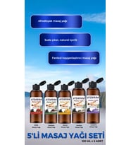 Aromaterapi Kayganlaştırıcılı  Masaj Yağları 5 Adet Hem Masaj Yağı Hem Kayganlaştırıcı Yağlar