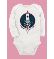 Organik Baskılı Pamuklu Unisex Bebek Body UZUNKOLE13