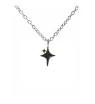 Siyah Aesthetic Stars Figürlü Unisex Kolye – 60 cm Zincirli, Minimal Gotik Gökyüzü Tasarımı (Gümüş)