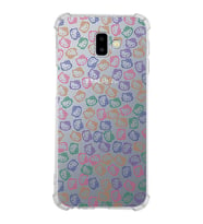 Samsung Galaxy J6 Plus  Köşe Korumalı Antişok Kapak Hello Kitty Tasarımlı Şeffaf Silikon Kılıf