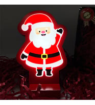 Noel Baba Yılbaşı Masaüstü Led Lamba/gece Lambası/usb’li Ve Uv Baskılı (leon—led Ile Neon Görünüm) 10*14 CM