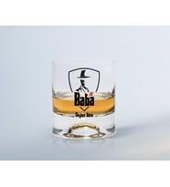 BK Gift Kişiye Özel Renkli Baskılı Godfather Baba Tasarımlı Viski Bardağı-15 (Beyaz)
