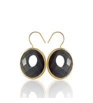 Kadir Jewellery 22 Ayar Altın Kaplama Kadın Taşlı Küpe -El İşçiliği Ve Hipoalerjenik Küpe
