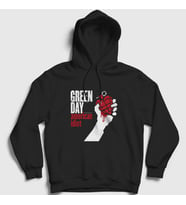 Presmono Unisex Siyah American Idiot Green Day Kapüşonlu Sweatshirt 55198tt