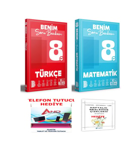 Benim Hocam Yayınları 2025-2026 Müfredat Güncel 8 Sınıf (LGS) Türkçe-Matematik Soru Bankası Tamamı Video Çözümlü Sorular (Çok Renkli)