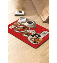 MAtGo Pati Kedi Köpek Beslenme Matı 50x70cm Su Geçirmez Mama Kabı Altlığı Paspası Food Çetesi
