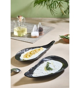 İstiridye Cam Meze ve Çerez Servis Tabağı, 2'li set, şık ve zarif tasarım