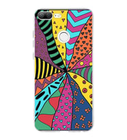 PrintiFy Huawei Honor 9 Lite ile Uyumlu 1mm Slim Fit Retro Renkler 4 Baskılı Şeffaf  Kılıf