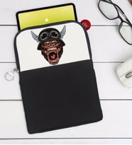 BK Gift Goril Tasarımlı Taşınabilir Koruyucu Tablet Kılıfı & Organizer Çanta - Siyah-1