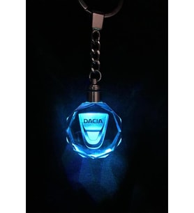 Led Anahtarlık Dacia Logolu 2d Patlatma Kristal Led Işıklı Anahtarlık, Araba Anahtarlığı