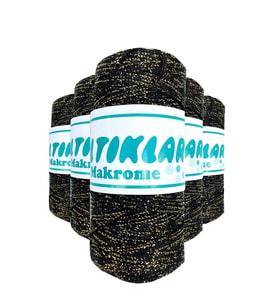 5 Adet Polyester Simli Makrome İpi S-S-60