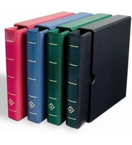 Leuchtturm OPTIMA F Dar Kasetli Klasör (240x280x55mm) (Pul, Madeni Para, Kağıt Para, Zarf, Efemera Koleksiyonlarınız için idealdir), Kırmızı Kapak