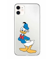 Apple iPhone 11 Uyumlu Kamera Korumalı Tıpalı Kapak Donald Duck TasarımlıŞeffaf Kılıf