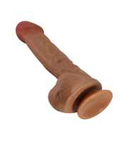 Lilitu Shop 26 cm Yeni Nesil Çift Katmanlı Realistik Vantuzlu Melez Dildo Pens - Berkrisi