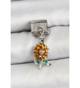 316L Çelik Sallantılı Ayçiçeği Model Gümüş Renk Nomination Charm 5886 - HPSBYI6711-5337