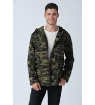 ALEXANDERGARDI KAMUFLAJ DESENLİ KAPÜŞONLU HIRKA (E21-60700) (Haki)