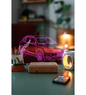 Volkswagen Tiguan 16 Renk Kumandalı 3D Gece Lambası
