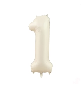 1 Yaş Rakam Krem Folyo Balon - 76 cm