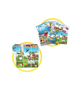 Baby Puzzle Cubes Bebek Resimli Küpler 9 Parça Yapboz Küp Eğitici Kız Erkek Çocuk Oyuncak Orijinal