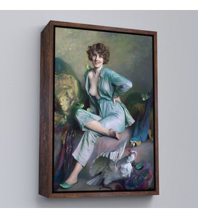 Çerçeveli Emile Friant'in Tanıdık Kuşlar İsimli Eseri Duvar Tablosu Familiar Birds (Siyah)