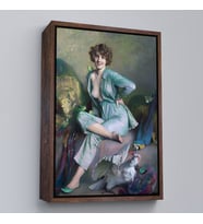 Çerçeveli Emile Friant'in Tanıdık Kuşlar İsimli Eseri Duvar Tablosu Familiar Birds (Siyah)