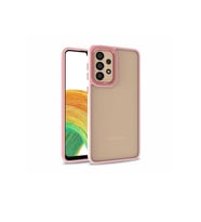 Samsung Galaxy A52 Uyumlu Kılıf Zore Flora Kapak (Rose Gold Altın)