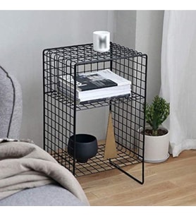 Metal Sehpa İskandinav Model Kafes Tel Ayaklı Raf WD108